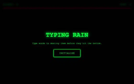 打字雨 游戏画面