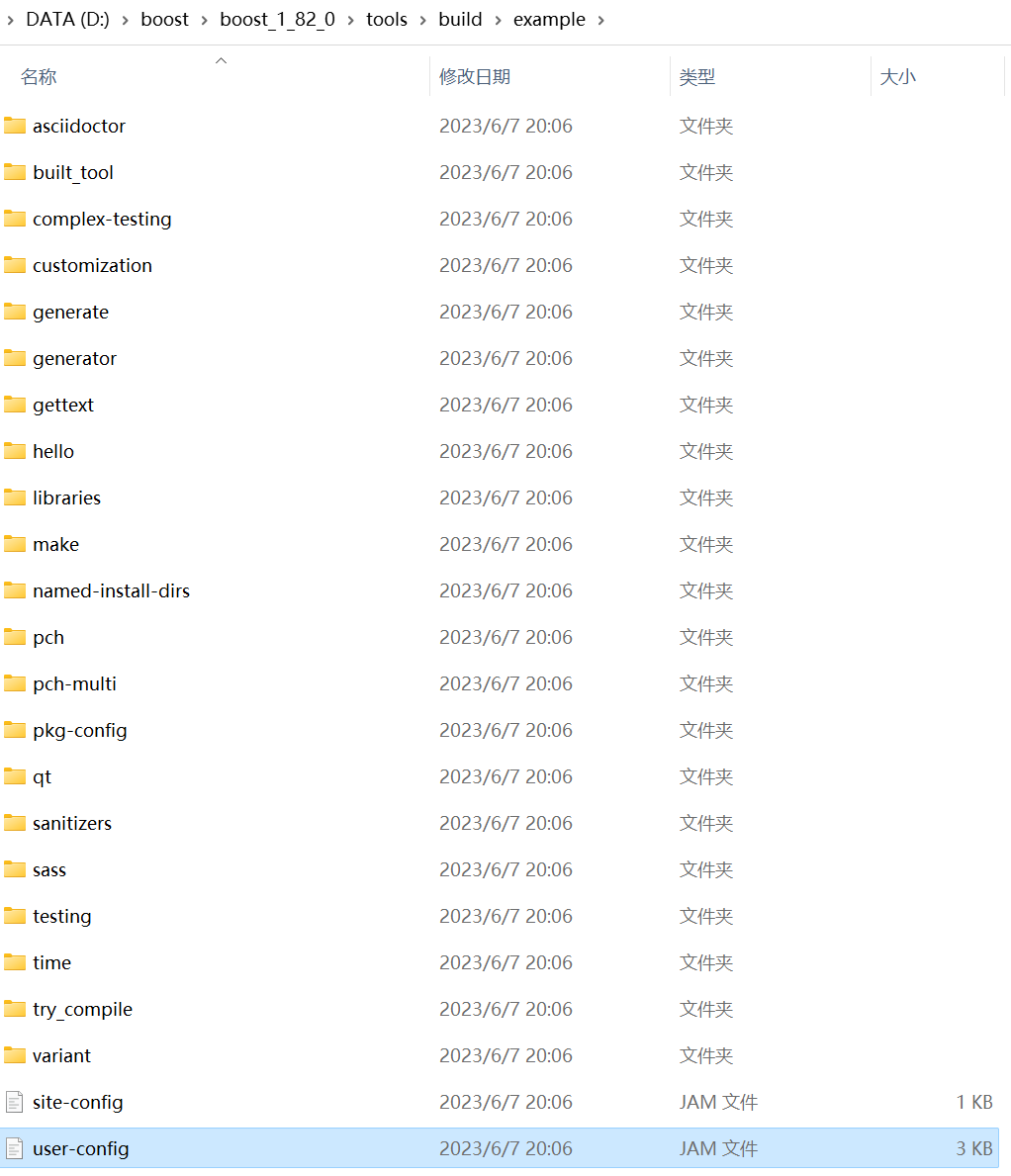 \\pathToBoost\\tool\\build\\example\\user-config.jam