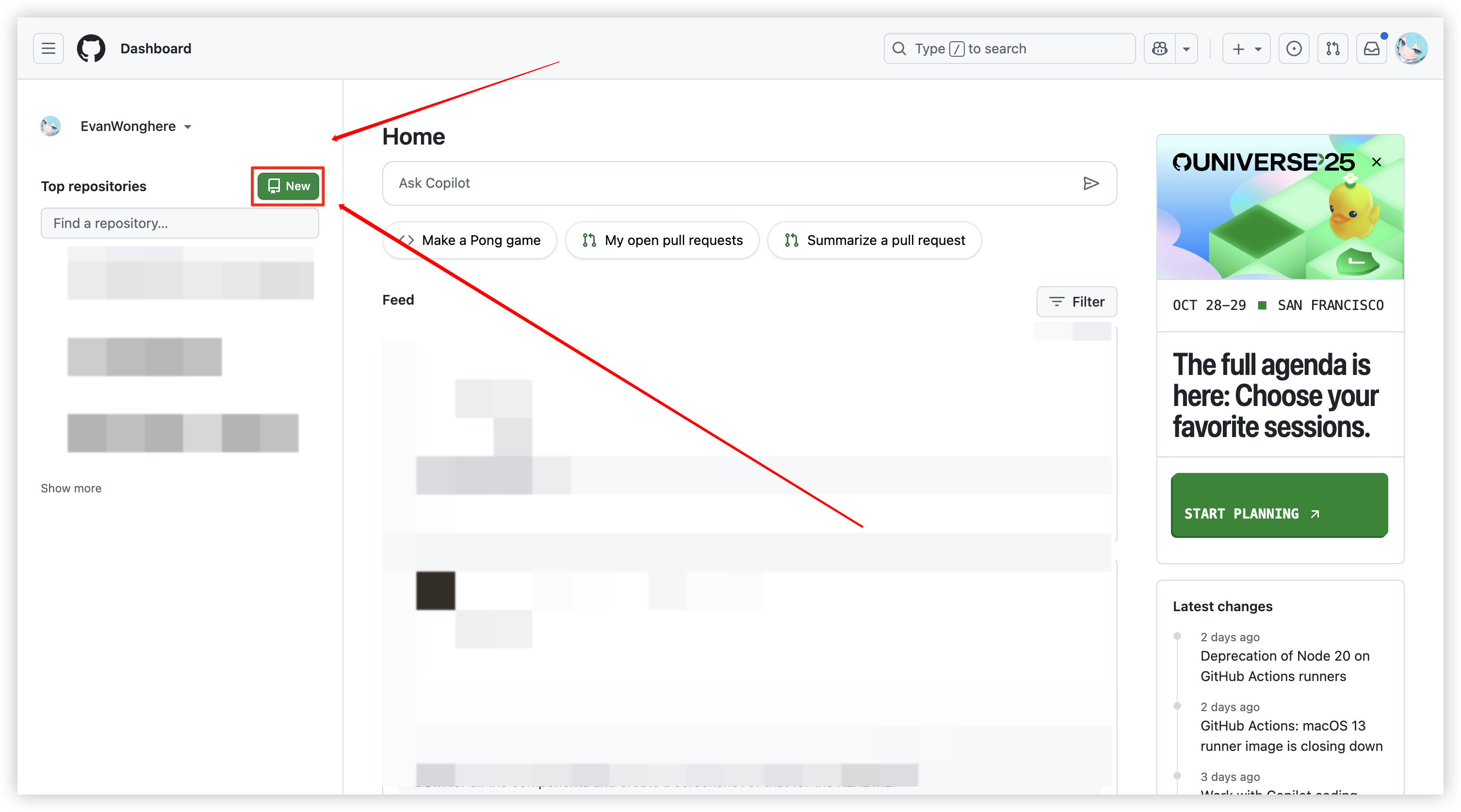 GitHub DashBoard New