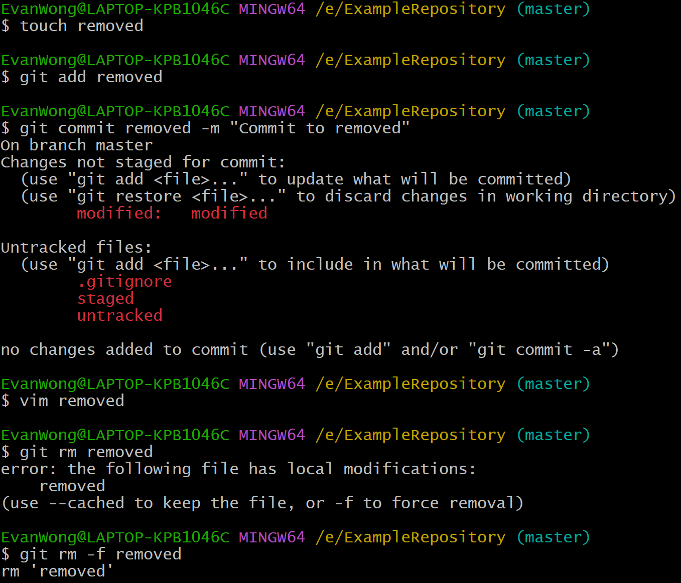 Git Force Remove