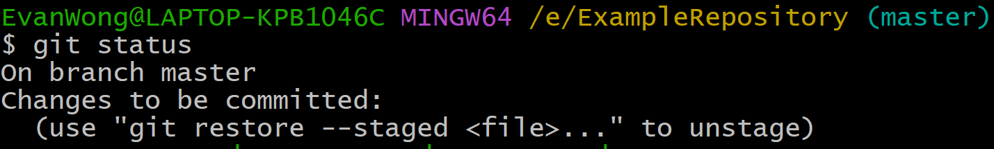 Undoing Staged File