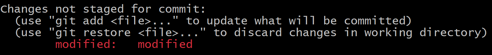 Unmodifying A Modified File